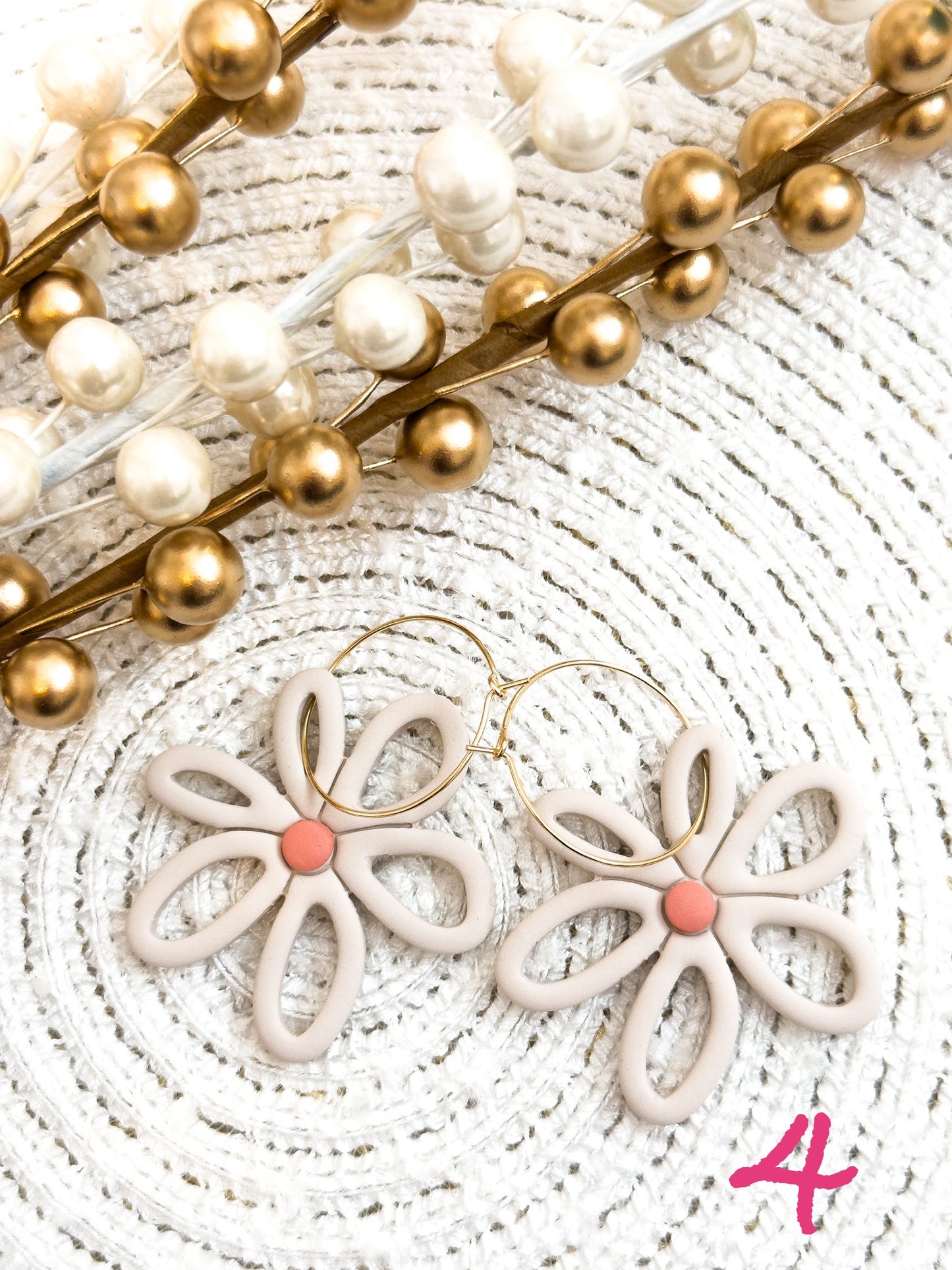 Skinny Flower Earrings (Multiple Colors)