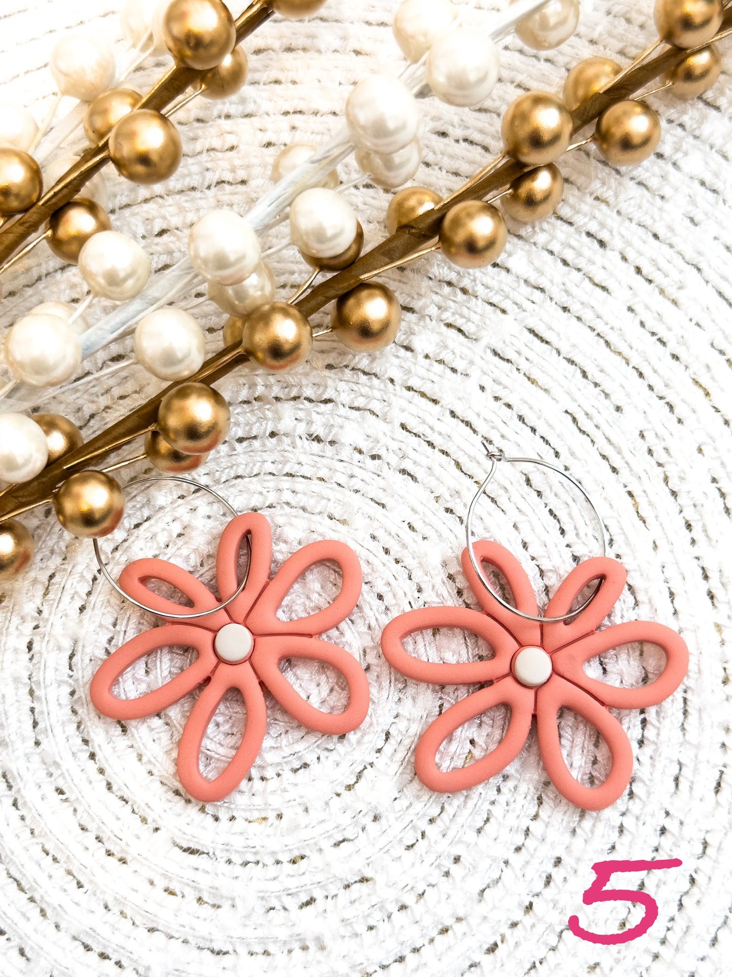 Skinny Flower Earrings (Multiple Colors)