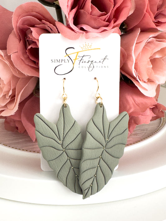 Tropical Leaf Earrings (Multiple Colors)