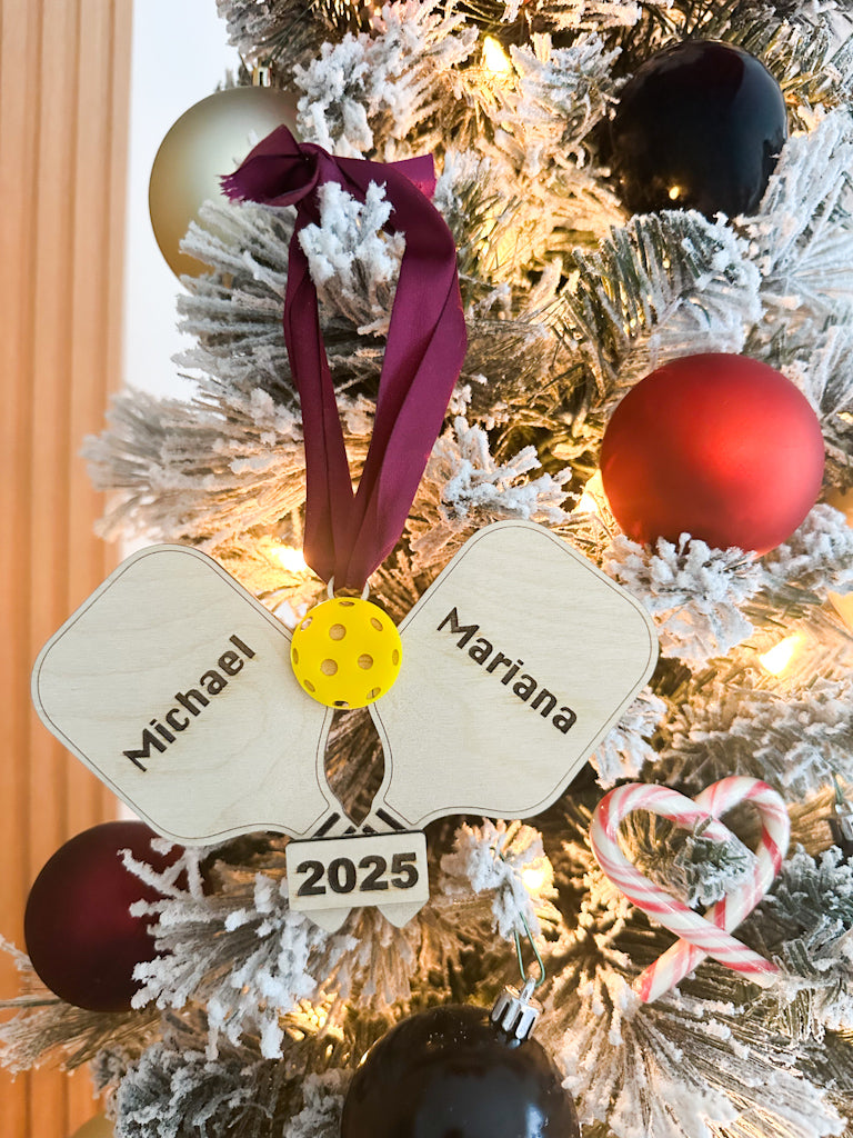 Personalized Pickleball Ornament