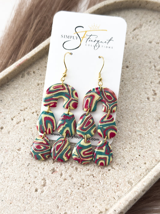 Classic Red Arch Earrings