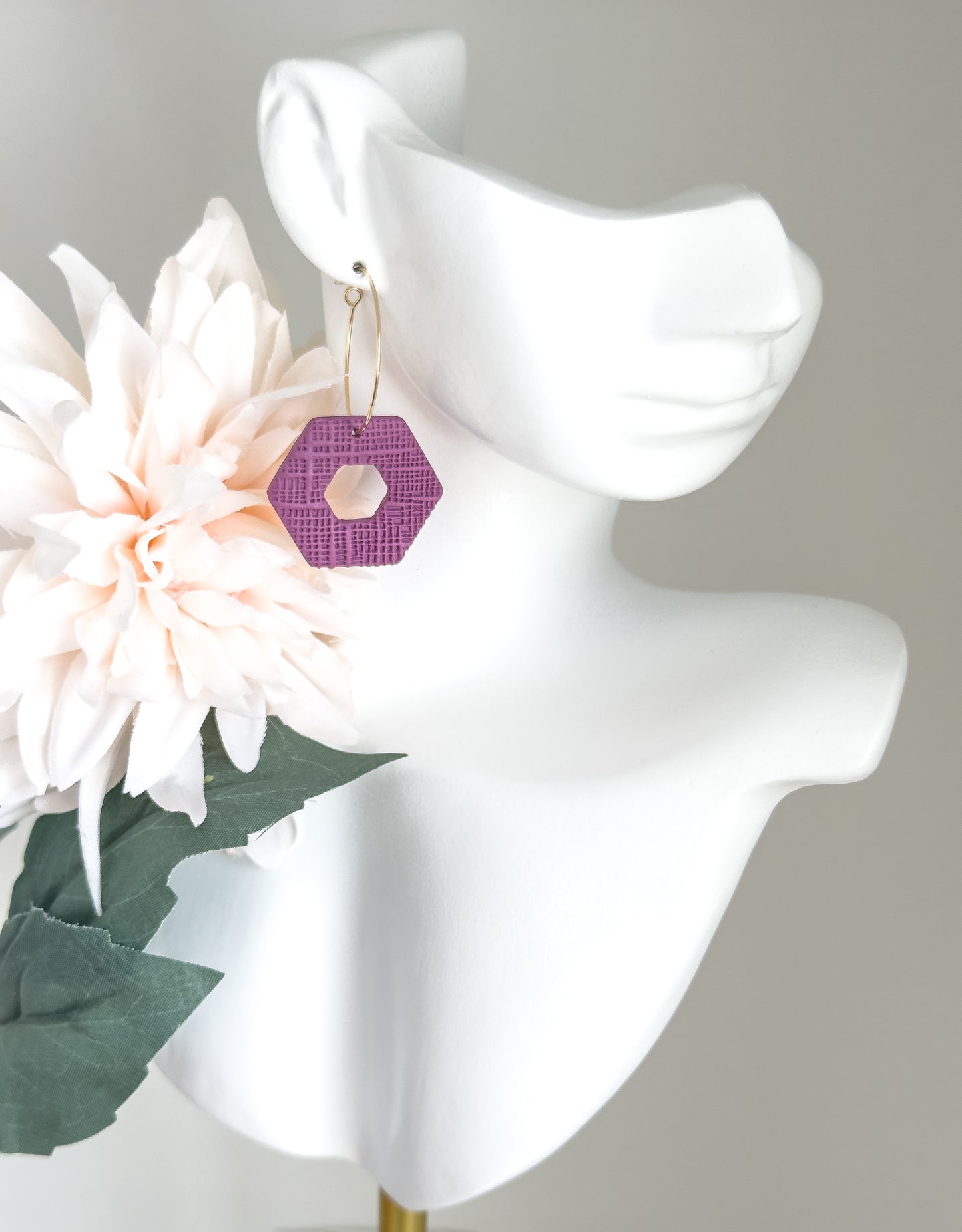 Simply Purple Texture Earrings