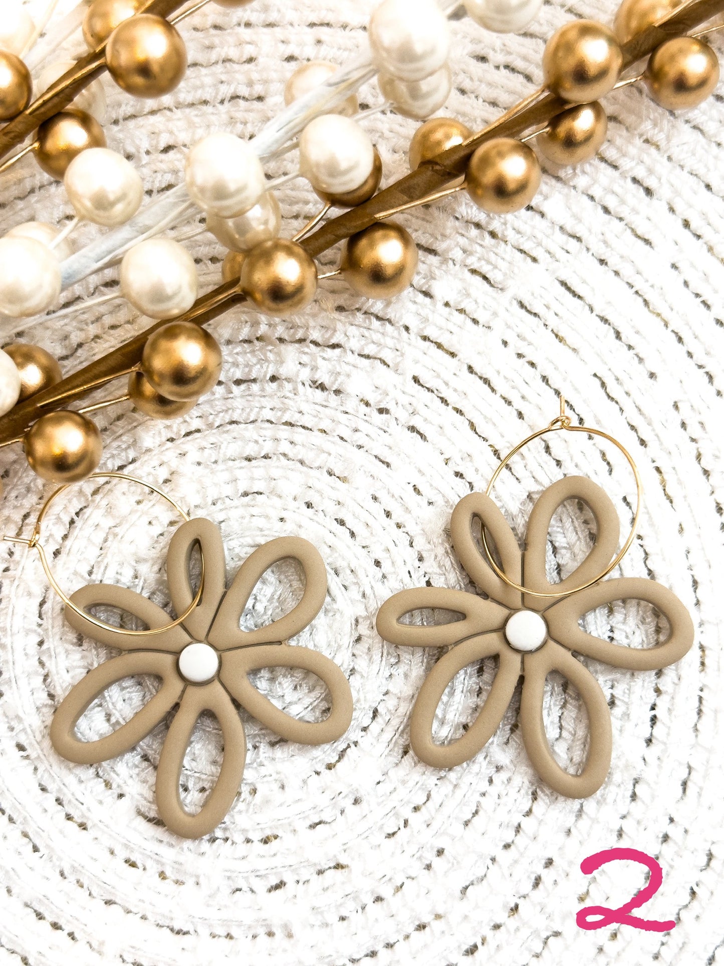 Skinny Flower Earrings (Multiple Colors)