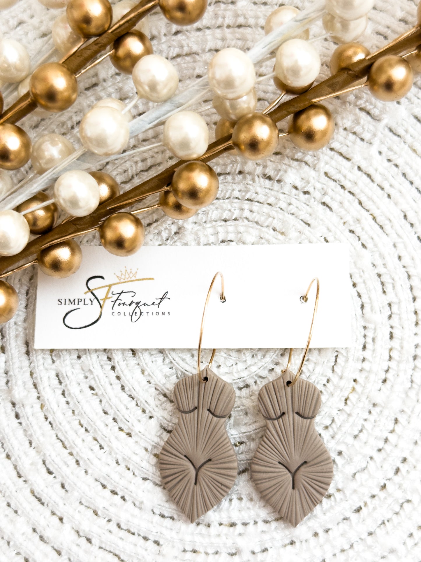 Simply Textured Feminine Earrings