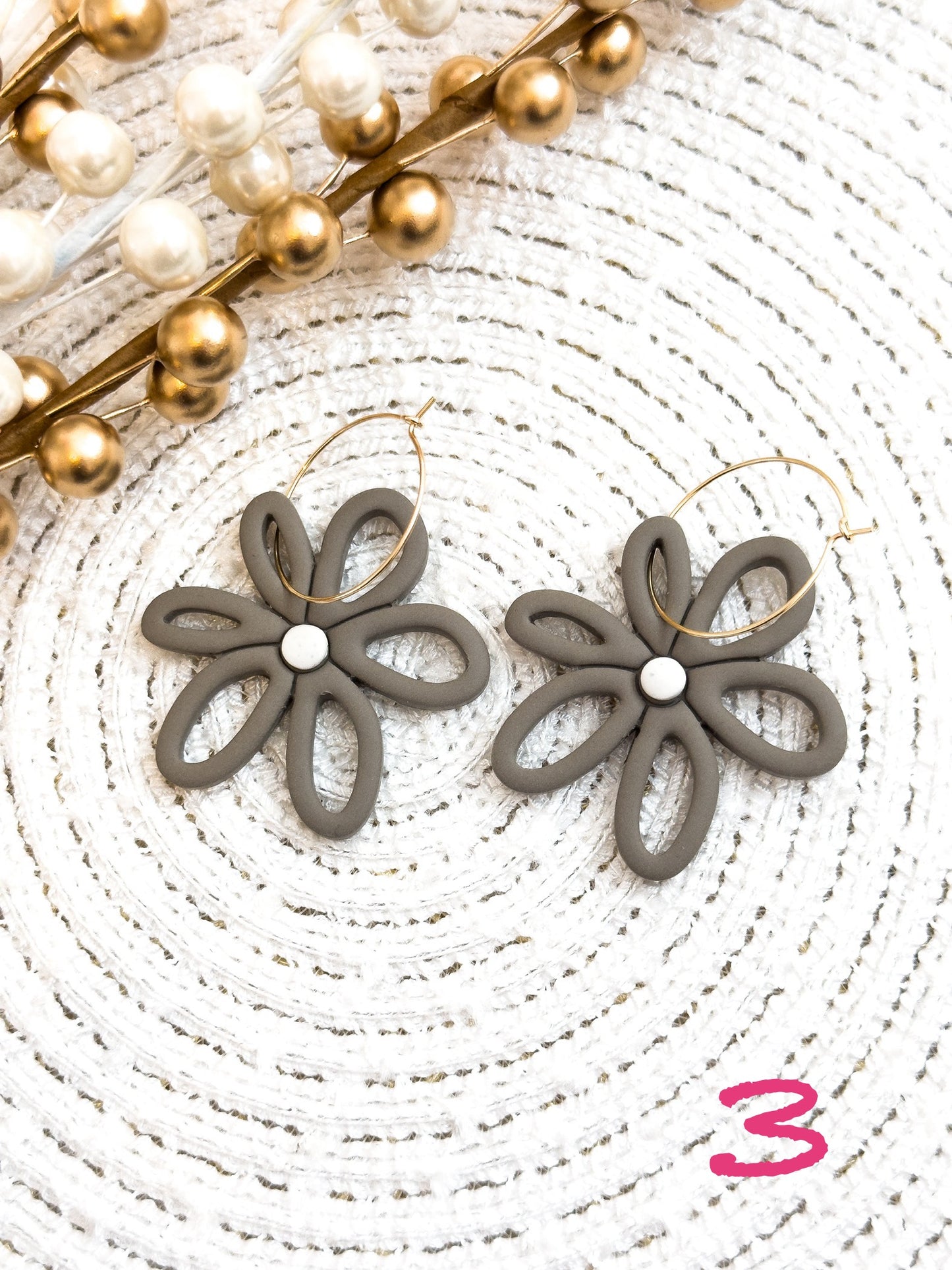 Skinny Flower Earrings (Multiple Colors)