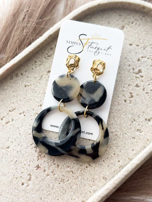 Classic Black and Ivory Earrings