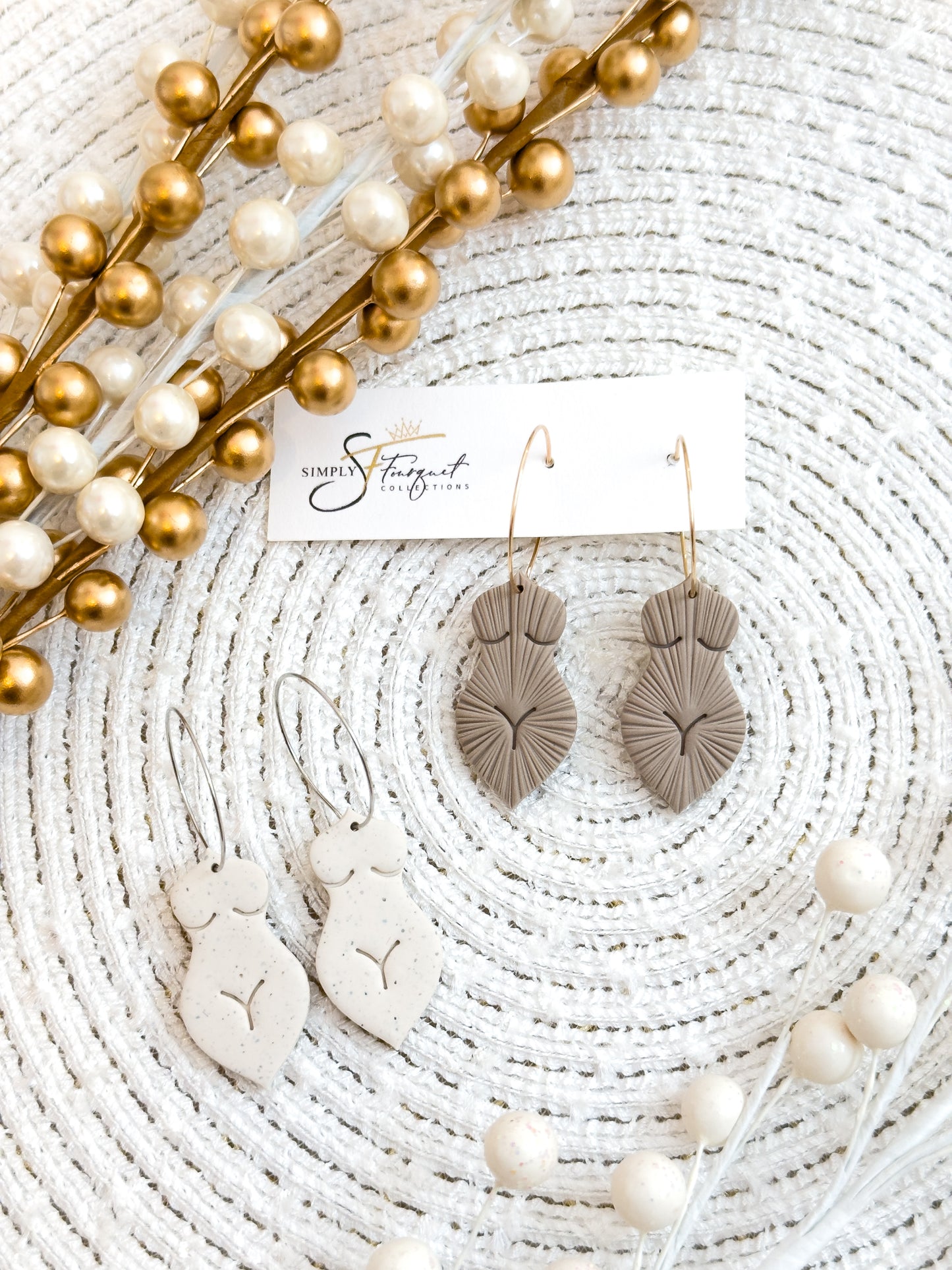Simply Textured Feminine Earrings