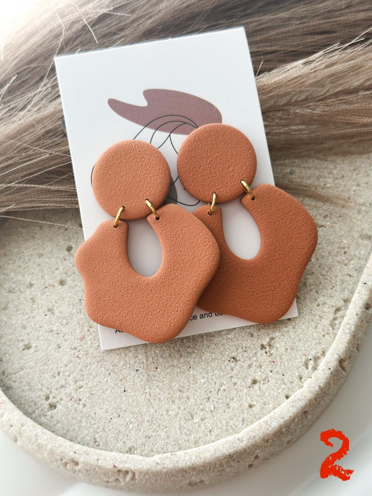 Organic Boho Studs Earrings (Multiple Colors)