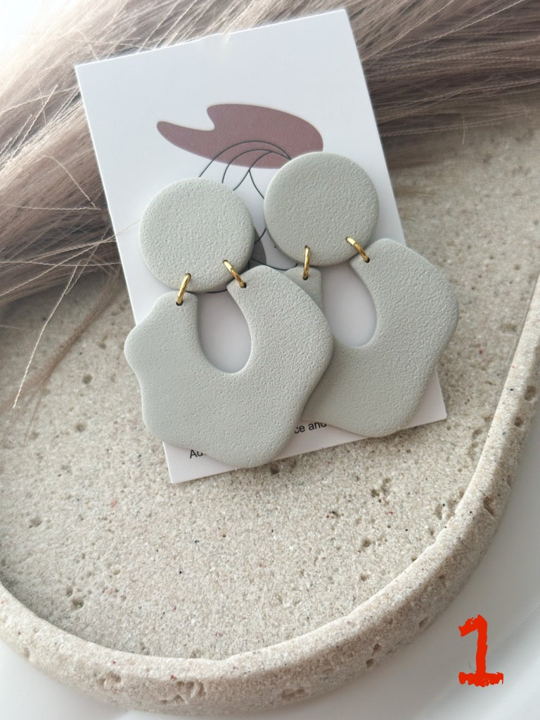 Organic Boho Studs Earrings (Multiple Colors)