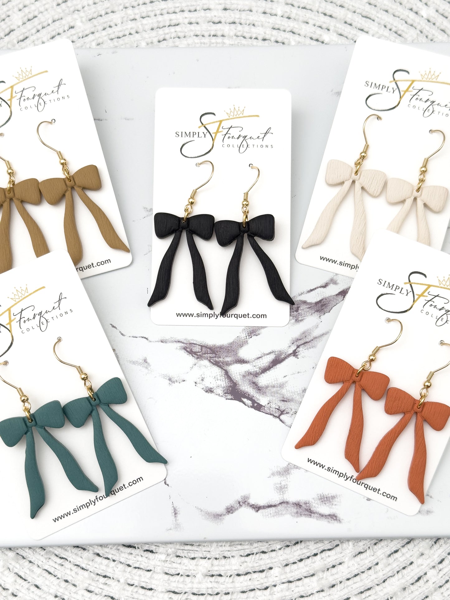 Girly Bow Earrings (Multiple Colors)