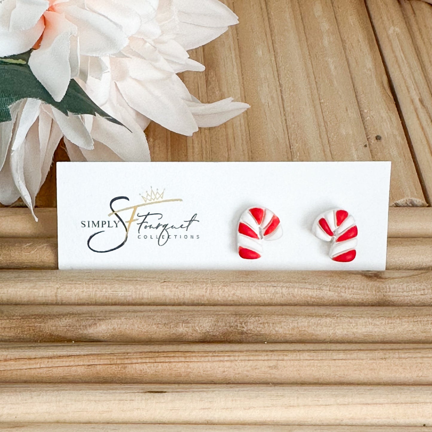 Simply Candy Cane Stud
