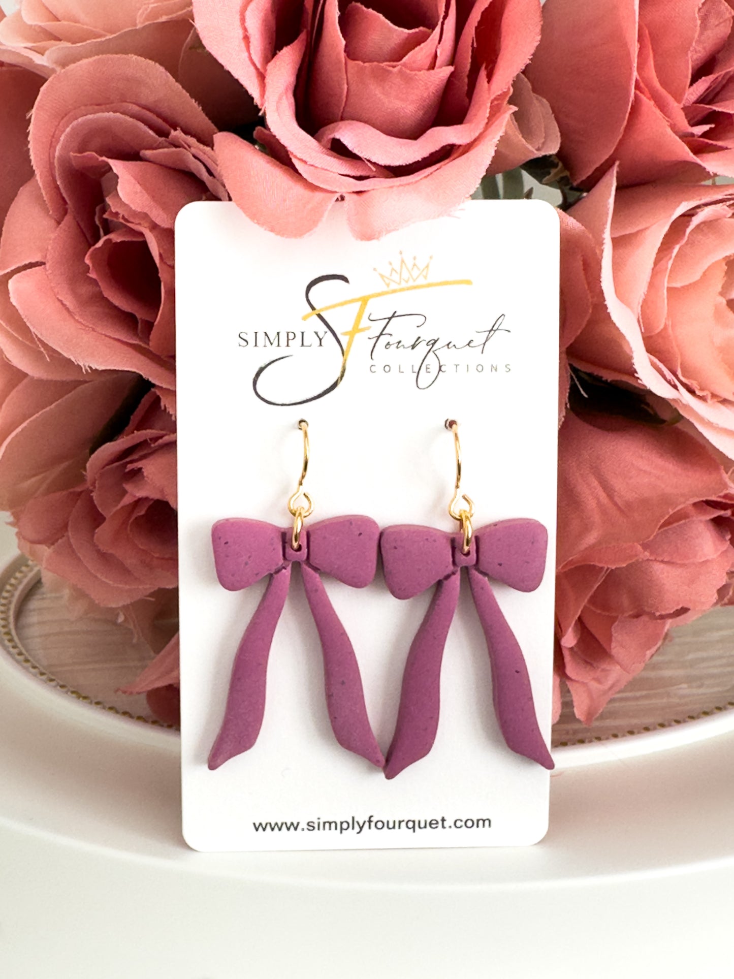 Girly Bow Earrings (Multiple Colors)