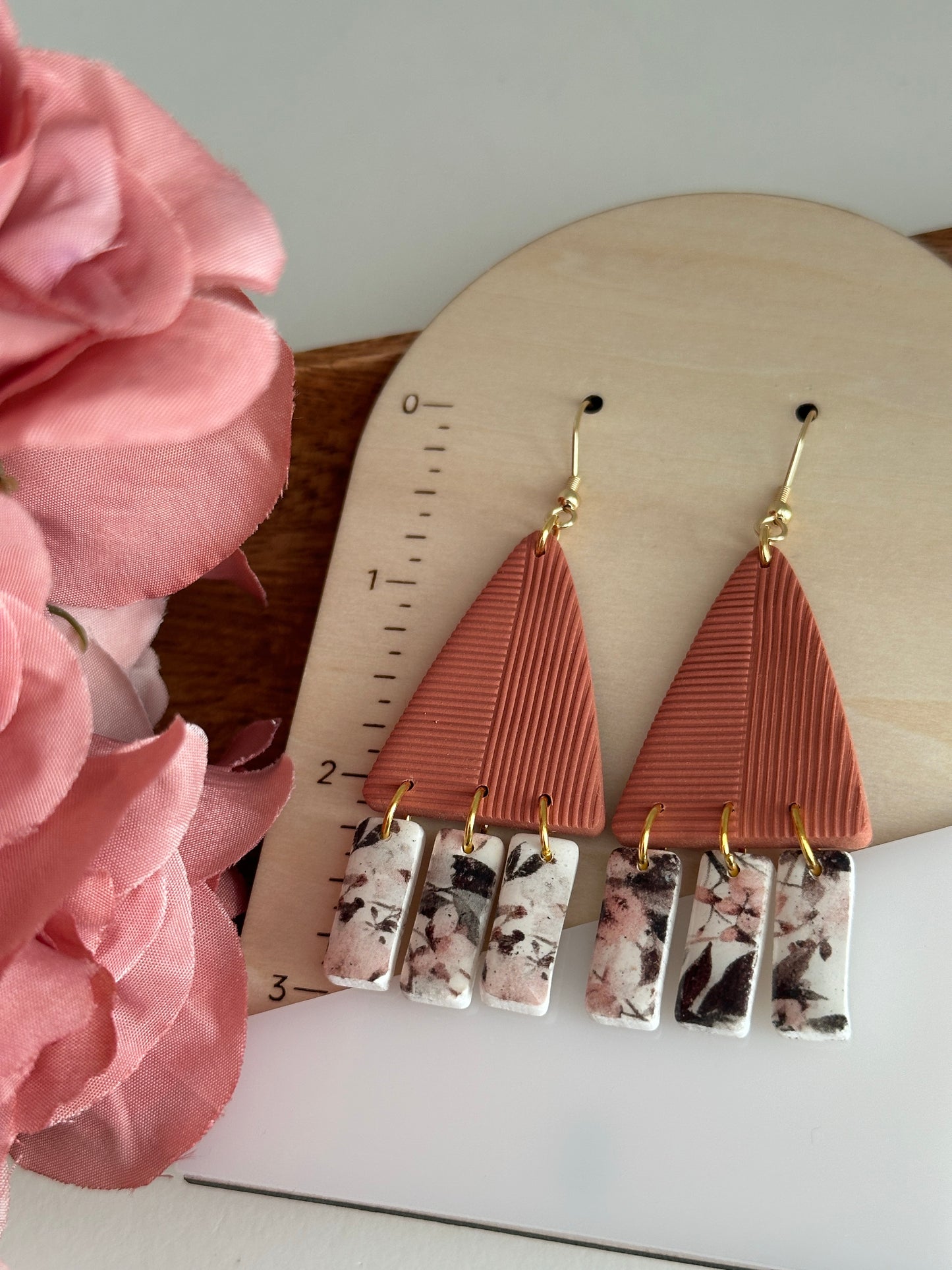 Floral Brown Earring