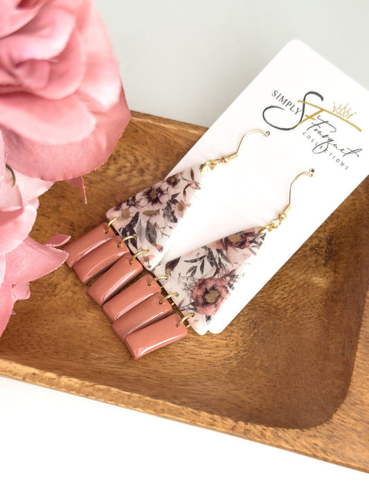 Cream Floral Triangle