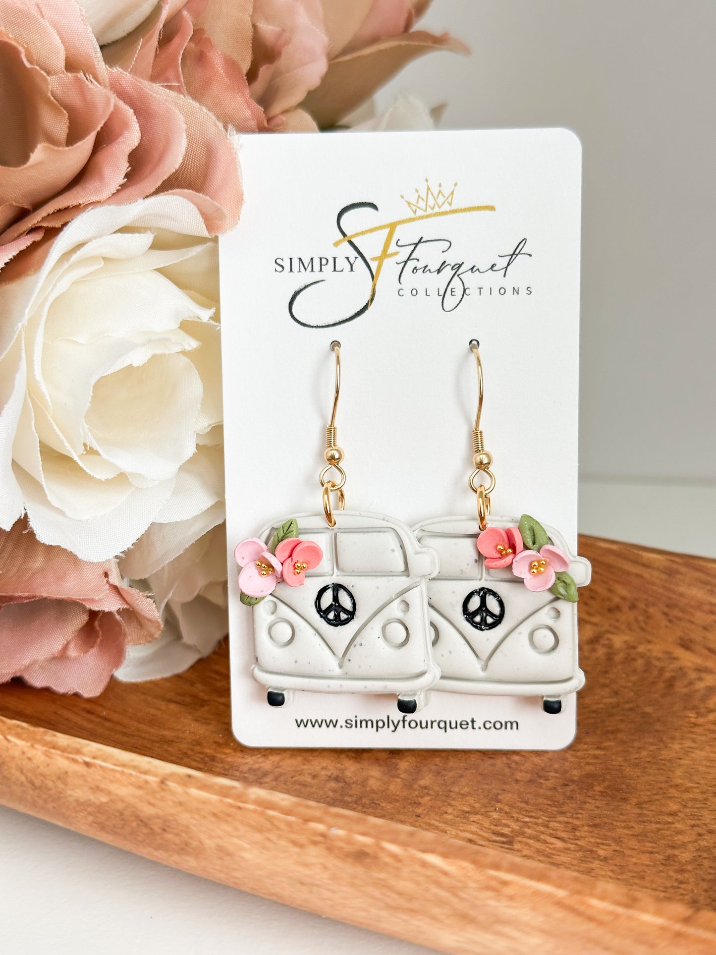 Retro Mini Bus Earrings (Multiple Colors)