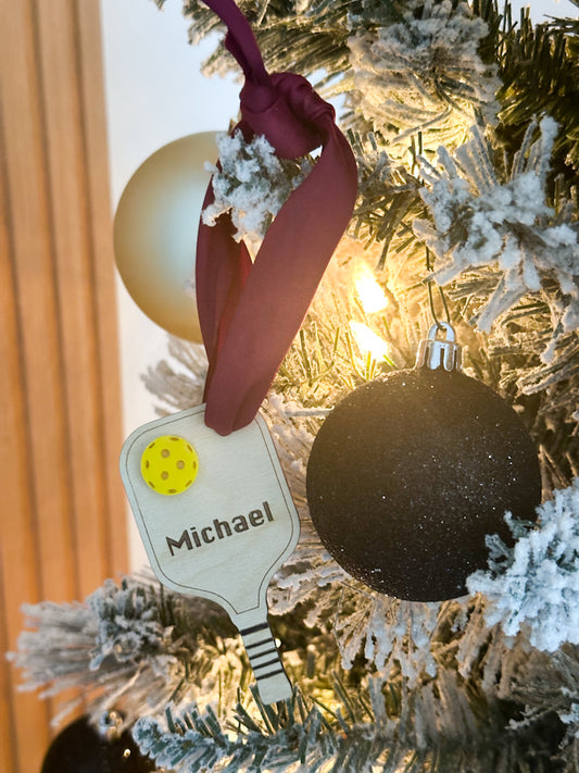 Personalized Pickleball Ornament