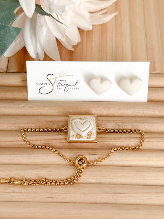 Simply Heart Earrings & Bracelet