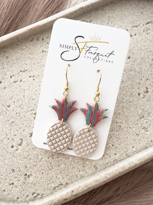 Simply Colorful Pineapple Earrings