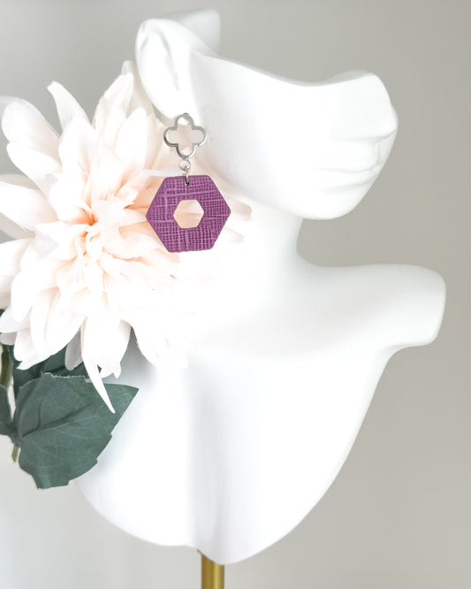 Simply Purple Texture Earrings