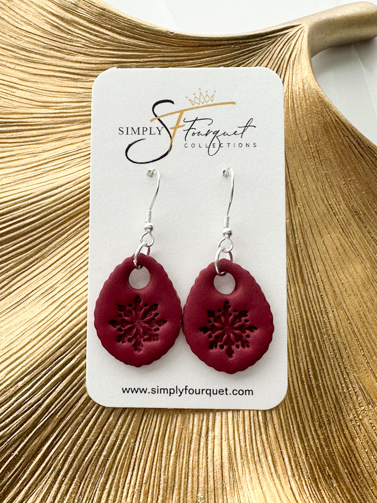 Simply Snowflake Earrings (Multiple Colors)