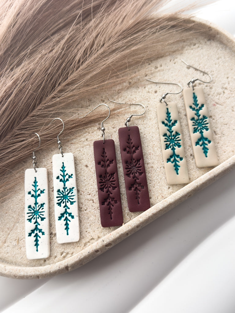 Snowflake Earrings (Multiple Colors)