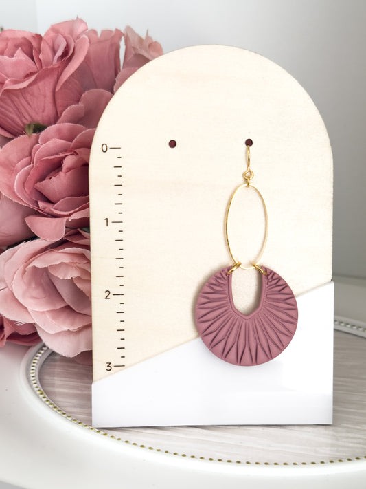 Simply Circle Sun Earrings (Oval)