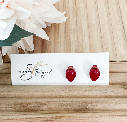 Simply Mini Light Bulb Clay Earrings