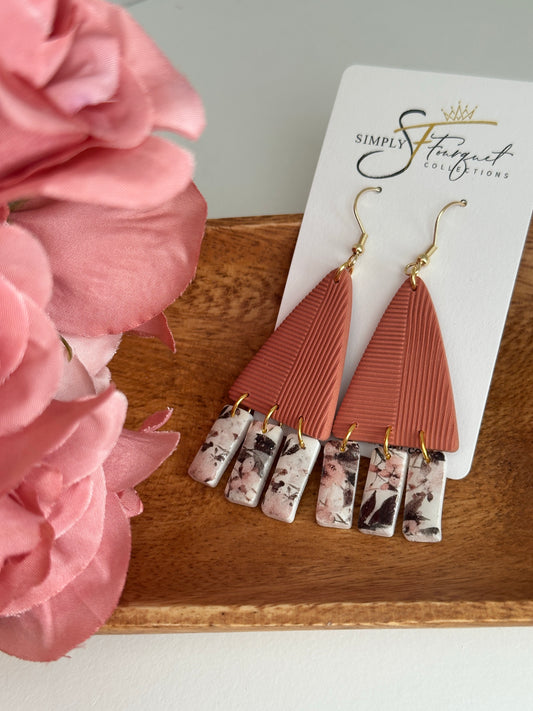 Floral Brown Earring